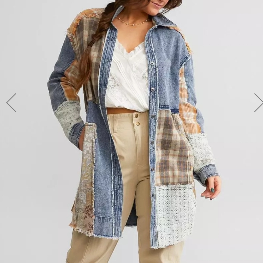 Gimmicks Denim Patchwork Shacket